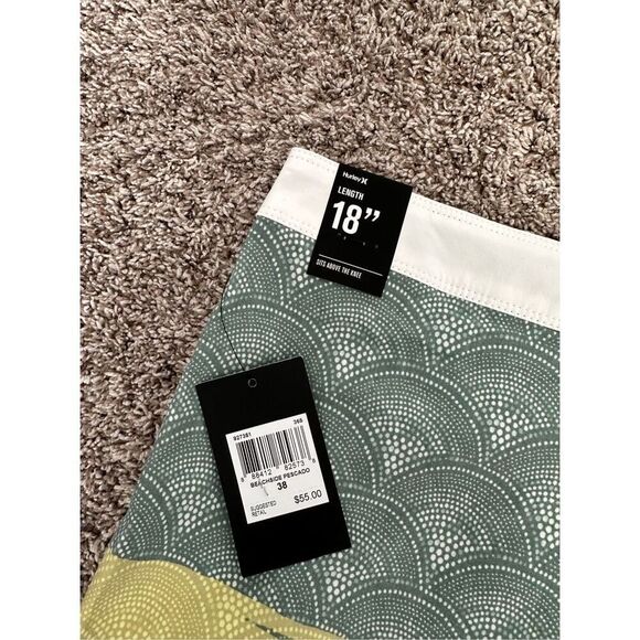 NWT Hurley Men's Pescado Beachside 18" Boardshorts Swim Shorts Men’s size 38 - Picture 13 of 14